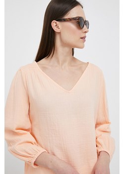 GAP bluzka bawełniana damska kolor pomarańczowy gładka ze sklepu ANSWEAR.com w kategorii Bluzki damskie - zdjęcie 154083999