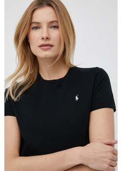 Polo Ralph Lauren t-shirt damski kolor czarny ze sklepu ANSWEAR.com w kategorii Bluzki damskie - zdjęcie 154086768
