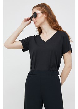 Calvin Klein t-shirt bawełniany kolor czarny ze sklepu ANSWEAR.com w kategorii Bluzki damskie - zdjęcie 154086959