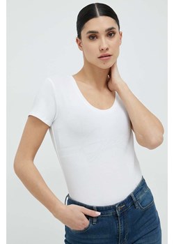Guess t-shirt damski kolor biały ze sklepu ANSWEAR.com w kategorii Bluzki damskie - zdjęcie 154087288