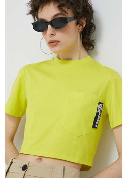 Karl Lagerfeld Jeans t-shirt bawełniany kolor żółty ze sklepu ANSWEAR.com w kategorii Bluzki damskie - zdjęcie 154088176
