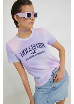 Hollister Co. t-shirt damski kolor różowy ze sklepu ANSWEAR.com w kategorii Bluzki damskie - zdjęcie 154090216