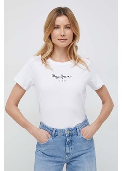 Pepe Jeans t-shirt bawełniany Wendy kolor biały ze sklepu ANSWEAR.com w kategorii Bluzki damskie - zdjęcie 154090356