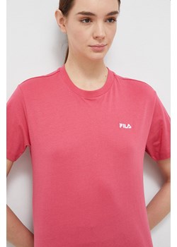 Fila t-shirt bawełniany kolor różowy ze sklepu ANSWEAR.com w kategorii Bluzki damskie - zdjęcie 154091619