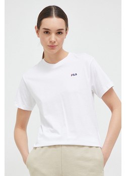 Fila t-shirt bawełniany 2-pack Bari kolor biały FAW0139 ze sklepu ANSWEAR.com w kategorii Bluzki damskie - zdjęcie 154091749