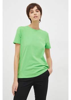 Tommy Hilfiger t-shirt damski kolor zielony ze sklepu ANSWEAR.com w kategorii Bluzki damskie - zdjęcie 154092916