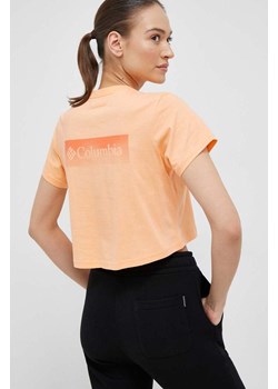 Columbia t-shirt bawełniany kolor pomarańczowy ze sklepu ANSWEAR.com w kategorii Bluzki damskie - zdjęcie 154094029