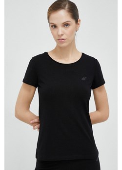 4F t-shirt damski kolor czarny ze sklepu ANSWEAR.com w kategorii Bluzki damskie - zdjęcie 154096066