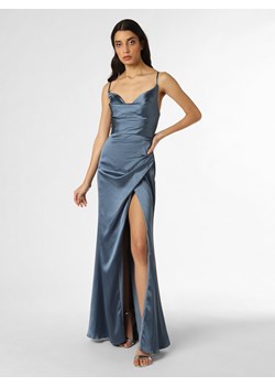 Luxuar Fashion Damska sukienka wieczorowa Kobiety Satyna niebieski jednolity ze sklepu vangraaf w kategorii Sukienki - zdjęcie 154099117
