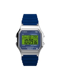 Timex Zegarek T80 TW2V41200 Niebieski ze sklepu MODIVO w kategorii Zegarki - zdjęcie 154104759