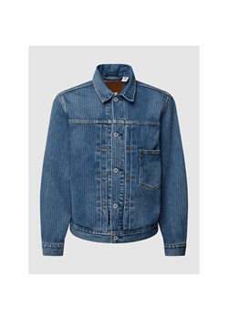 Kurtka jeansowa ze wzorem w paski model ‘TRUCKER’ ze sklepu Peek&Cloppenburg  w kategorii Kurtki męskie - zdjęcie 154125709