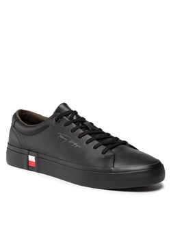 TOMMY HILFIGER Czarne tenisówki CORPORATE (41) ze sklepu SUPELO w kategorii Trampki męskie - zdjęcie 154145297