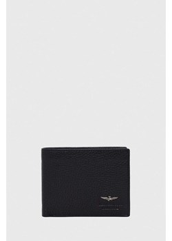 Aeronautica Militare portfel skórzany męski kolor czarny ze sklepu ANSWEAR.com w kategorii Portfele męskie - zdjęcie 154167179