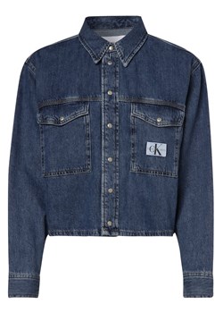 Calvin Klein Jeans Damska koszula jeansowa Kobiety Bawełna dark stone jednolity ze sklepu vangraaf w kategorii Koszule damskie - zdjęcie 154174569
