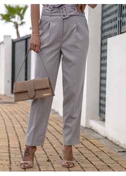 Spodnie Unero Check Szare ze sklepu Lisa Mayo w kategorii Spodnie damskie - zdjęcie 154181327