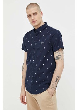 Hollister Co. koszula męska kolor granatowy regular z kołnierzykiem button-down ze sklepu ANSWEAR.com w kategorii Koszule męskie - zdjęcie 154198698