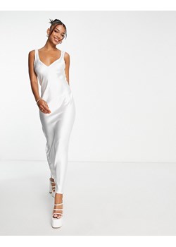 BLUME BRIDAL Biała satynowa suknia maxi (34) ze sklepu SUPELO w kategorii Sukienki - zdjęcie 154303115