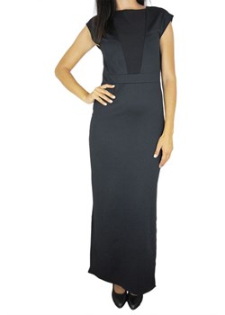 TAG MODEST CLOTHING Czarna prosta sukienka maxi rozcięcia (S) ze sklepu SUPELO w kategorii Sukienki - zdjęcie 154304688