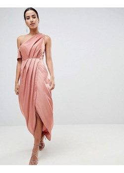 ASO Satynowa sukienka brudny róż (38) ze sklepu SUPELO w kategorii Sukienki - zdjęcie 154305085
