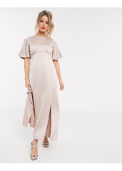 STYLE CHEAT Satynowa gładka sukienka maxi (34) ze sklepu SUPELO w kategorii Sukienki - zdjęcie 154306046