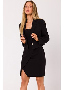 Krótka marynarka damska elegancka czarna M745, Kolor czarny, Rozmiar S, MOE ze sklepu Primodo w kategorii Sukienki - zdjęcie 154311905