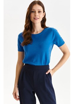 Sweter damski z krótkim rękawem w kolorze niebieskimSWS0152, Kolor niebieski, Rozmiar 34, Top Secret ze sklepu Primodo w kategorii Bluzki damskie - zdjęcie 154312116