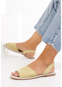 Żółte sandały damskie skórzane Mellesa ze sklepu Zapatos w kategorii Sandały damskie - zdjęcie 154320716