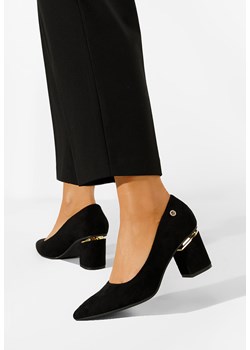 Czarne czółenka na słupku Nelia V2 ze sklepu Zapatos w kategorii Czółenka - zdjęcie 154320759
