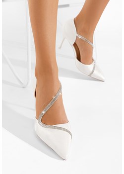 Białe eleganckie szpilki Lavada ze sklepu Zapatos w kategorii Czółenka - zdjęcie 154320796