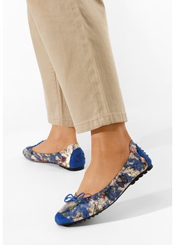 Niebieskie baleriny damskie Doriya ze sklepu Zapatos w kategorii Balerinki - zdjęcie 154320929