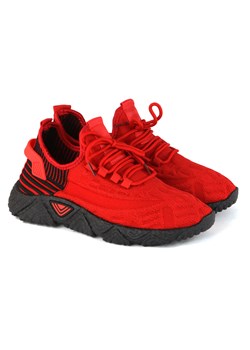 Sneakersy męskie Camo 7111-1 czerwony ze sklepu ButyButy.pl w kategorii Buty sportowe męskie - zdjęcie 154321609