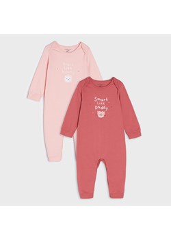 Sinsay - Pajacyki 2 pack - Różowy ze sklepu Sinsay w kategorii Odzież dla niemowląt - zdjęcie 154325517
