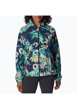 Bluza polarowa damska Columbia Benton Springs Printed Fleece granatowo-błękitna 2021771 ze sklepu sportano.pl w kategorii Bluzy damskie - zdjęcie 154325857