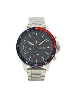 Tommy Hilfiger Zegarek Bank 1791718 Srebrny ze sklepu MODIVO w kategorii Zegarki - zdjęcie 154334375