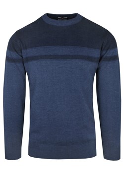 Klasyczny Sweter - Wełna z Akrylem - Pako Jeans - Granatowy SWPJNSsolidGR ze sklepu JegoSzafa.pl w kategorii Swetry męskie - zdjęcie 154356757
