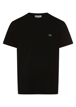 Lacoste T-shirt męski Mężczyźni Dżersej czarny jednolity ze sklepu vangraaf w kategorii T-shirty męskie - zdjęcie 154366538