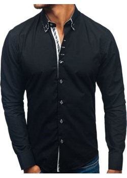 Koszula męska z długim rękawem czarna Bolf 3762 ze sklepu Denley w kategorii Koszule męskie - zdjęcie 154373907