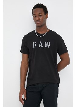 G-Star Raw t-shirt bawełniany kolor czarny z nadrukiem ze sklepu ANSWEAR.com w kategorii T-shirty męskie - zdjęcie 154377059