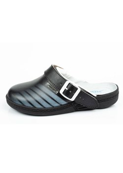 Klapki chodaki buty medyczne Abeba U 7212 czarne ze sklepu ButyModne.pl w kategorii Klapki damskie - zdjęcie 154377979
