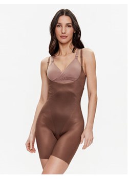 SPANX Kombinezon modelujący Thinstincts® 2.0 Open-Bust Mid-Thigh 10235R Brązowy ze sklepu MODIVO w kategorii Bielizna wyszczuplająca - zdjęcie 154397157