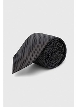 HUGO krawat jedwabny kolor czarny ze sklepu ANSWEAR.com w kategorii Krawaty - zdjęcie 154398518