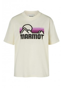 Damski t-shirt z nadrukiem Marmot Coastal Tee - beżowy ze sklepu Sportstylestory.com w kategorii Bluzki damskie - zdjęcie 154400779