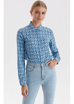 Koszula damska w kolorze niebieskim ze wzorem SKL3434, Kolor niebieski-wzór, Rozmiar 34, Top Secret ze sklepu Primodo w kategorii Koszule damskie - zdjęcie 154401878