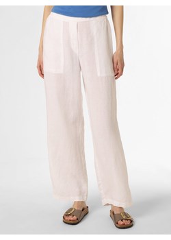 Marc O'Polo Damskie spodnie lniane Kobiety len biały jednolity ze sklepu vangraaf w kategorii Spodnie damskie - zdjęcie 154403229
