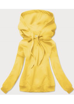 Cienka damska bluza z kapturem żółta (wb11001-28) ze sklepu goodlookin.pl w kategorii Bluzy damskie - zdjęcie 154405308