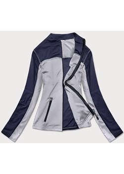 Damska bluza z elastycznego materiału granatowo-szara (hd149-03) ze sklepu goodlookin.pl w kategorii Bluzy damskie - zdjęcie 154405787