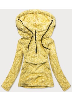 Pluszowa damska bluza melanż żółta (hh008-26) ze sklepu goodlookin.pl w kategorii Bluzy damskie - zdjęcie 154407476