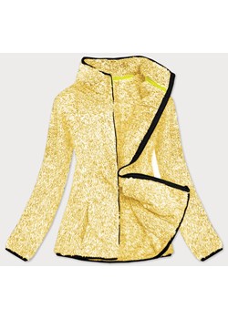 Pluszowa damska bluza melanż żółta (HH009-26) ze sklepu goodlookin.pl w kategorii Bluzy damskie - zdjęcie 154408127