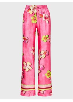Ermanno Firenze Spodnie materiałowe D42EP054EB9 Różowy Regular Fit ze sklepu MODIVO w kategorii Spodnie damskie - zdjęcie 154413727