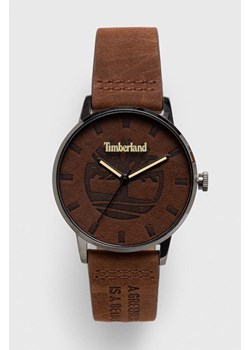 Timberland zegarek TDWJA2000803 męski kolor brązowy ze sklepu ANSWEAR.com w kategorii Zegarki - zdjęcie 154457255